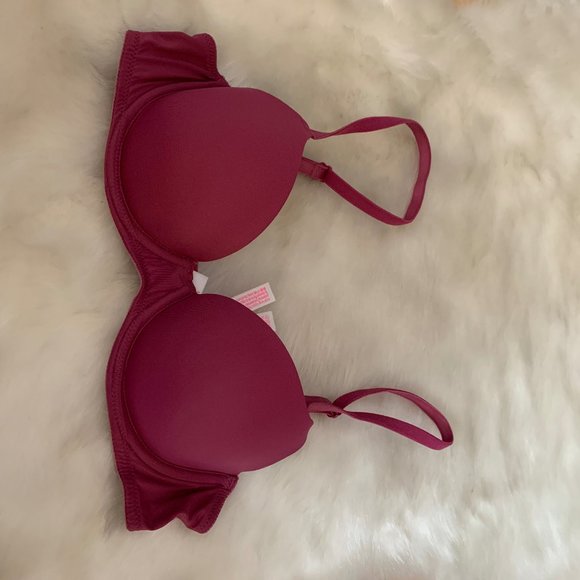 NWOT Victoria's Secret‎ Pink Bra, Maroon. 34A - Picture 4 of 5